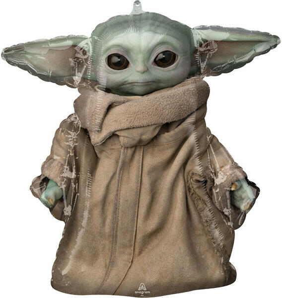 Óriás álló lufi, sétáló, airwalkers Star Wars, Mandalorian, Baby Yoda (LUFI972222)
