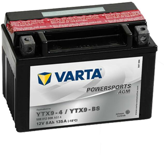 VARTA Powersports AGM 12V 8Ah left+ YTX9-4/YTX9-BS 508012008A514 (Acumulator  moto) - Preturi