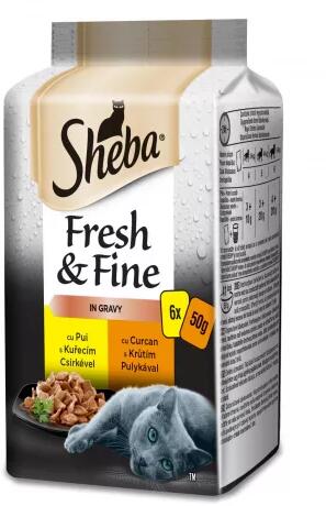 Fresh & Fine in sauce with chicken & turkey 6x50 g