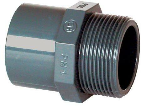 PVC idom - külső menetes szűkítő karmantyú 20-16 x 1/2 ext. , ragasztás / külső menet