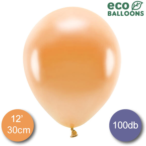 Eco lufi, latex, metál narancs, d30, 100 db