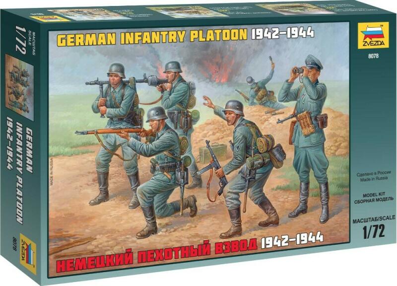 Zvezda Figurine pentru jocuri de război 8078 - Infanterie germană al doilea  război mondial (1: 72) (32-8078) (Macheta) - Preturi
