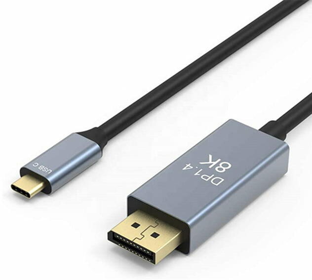 Basekit Cablu Adaptor USB Type-C la DisplayPort 1.4, Basekit USH266,  Rezolutie 8K 60Hz, 4K 144Hz, 1.8m, Negru (TD-USH266) (Crad reader) - Preturi