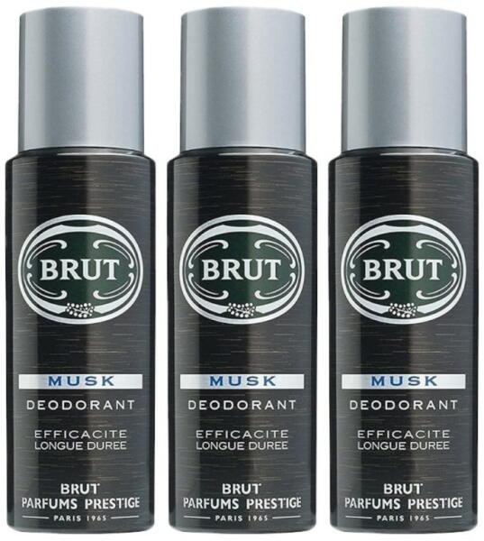 Brut Set 3 x Deodorant Antiperspirant Spray Brut Musk, 200 ml  (ROC-3XMAGT1006040TS) (Deodorant) - Preturi