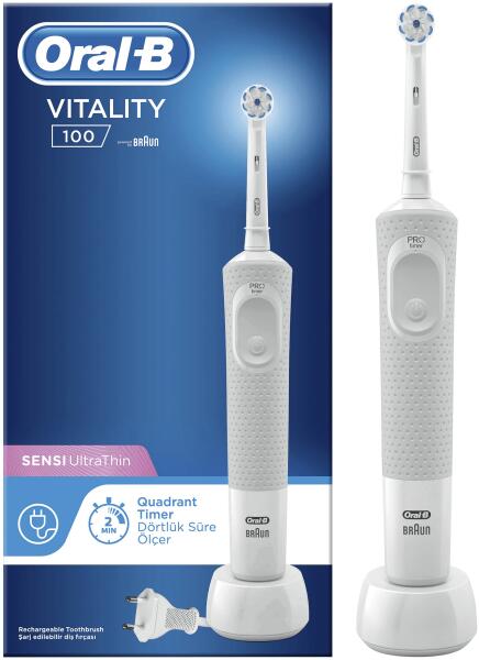 Oral-B Vitality D100 Sensi Ultra Thin elektromos fogkefe vásárlás, olcsó  Oral-B Vitality D100 Sensi Ultra Thin elektromos fogkefe árak, akciók