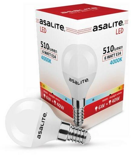 LED Izzó G45 mini gömb E14 6W 4000K (510 lumen) (ASAL0214)