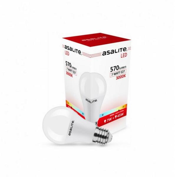 LED Izzó A60 gömb E27 7W 3000K (570 lumen) (ASAL0031)