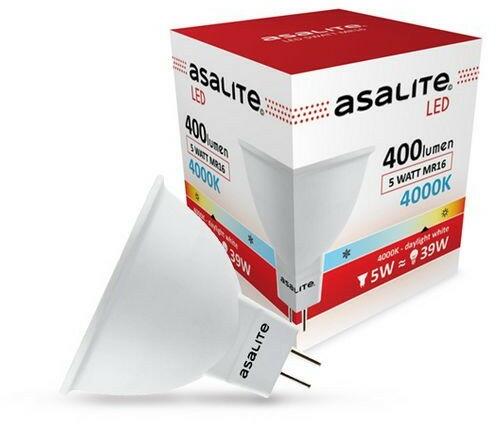 LED Izzó MR16 spot 12V 5W 4000K (400 lumen) (ASAL0233)