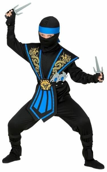Kék harcos ninja fegyverekkel - 158 cm-es méret (38658)