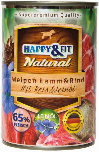 Natural Junior Lamb & Beef & rice & flaxseed oil 400 g