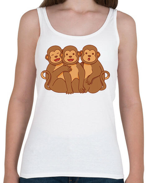 Vásárlás: printfashion Három majom - Női atléta - Fehér Női felső árak  összehasonlítása, Három majom Női atléta Fehér boltok