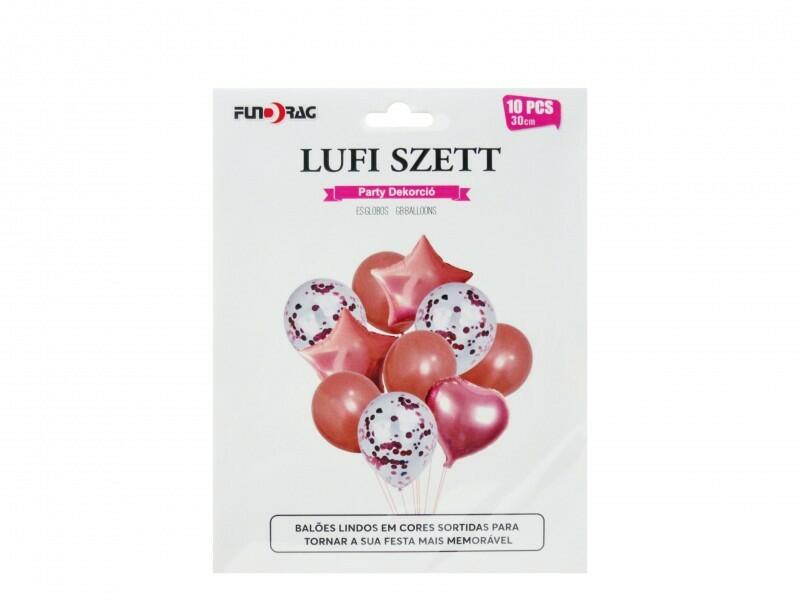 Lufi szett rosegold 10 db/csomag