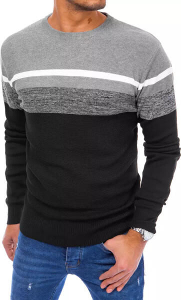 Vásárlás: BASIC Szürke-fekete férfi kötött pulóver WX1942 Méret: M Férfi  pulóver árak összehasonlítása, Szürke fekete férfi kötött pulóver WX 1942  Méret M boltok