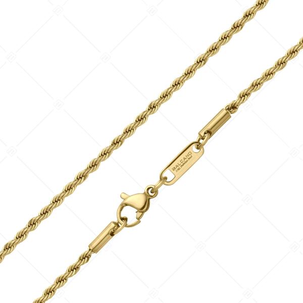Vásárlás: BALCANO - Rope / Kötél lánc típusú nyaklánc 18K arany bevonattal  - 2 mm / 45 cm Nyaklánc árak összehasonlítása, BALCANO Rope Kötél lánc  típusú nyaklánc 18 K arany bevonattal 2 mm 45 cm boltok