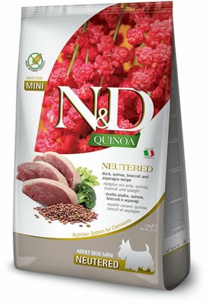 Quinoa Adult Mini Neutered Duck & Broccoli & Asparagus 7 kg