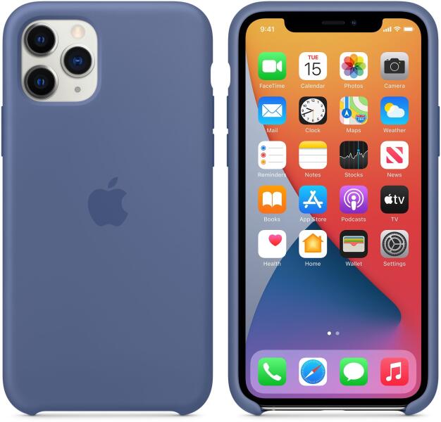 Apple Husa telefon Iphone 11 Pro Max, Apple, Silicon, MY122ZM/A, Linen Blue  (MY122ZM/A) (Husa telefon mobil) - Preturi