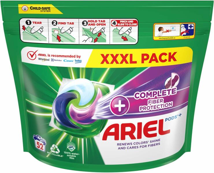 Vásárlás: Ariel All-in-1 Pods + Complete Fiber Protection mosókapszula 52  db Mosószer, mosópor árak összehasonlítása, All in 1 Pods Complete Fiber  Protection mosókapszula 52 db boltok