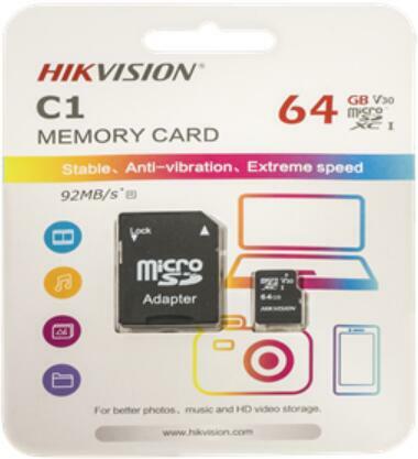 Vásárlás: Hikvision microSDXC 64GB UHS-I/CL10/V30  (HS-TF-C1(STD)/64G/ADAPTER), eladó Memóriakártya, olcsó memory card árak