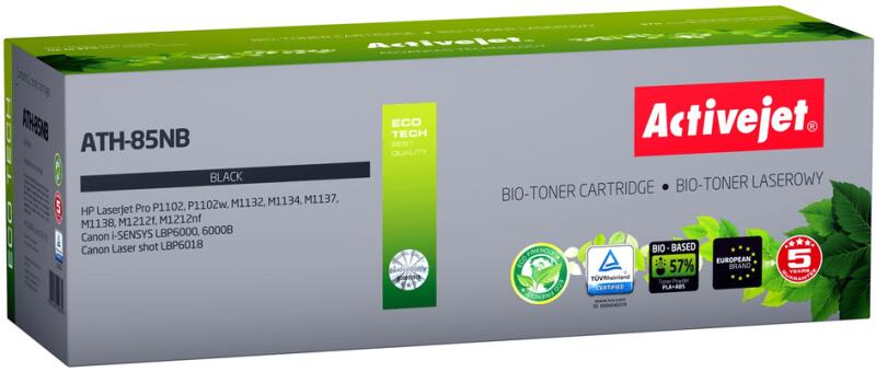 BIO Toner Activejet ATH-85NB (csere HP 85A CE285A, Canon CRG-725; Supreme;  2000 oldal; fekete). A festékpor biológiailag lebomlik. A festék 57%-a  biológiai eredetű vásárlás, olcsó Toner, festékpatron, festékszalag árak,  BIO Toner Activejet