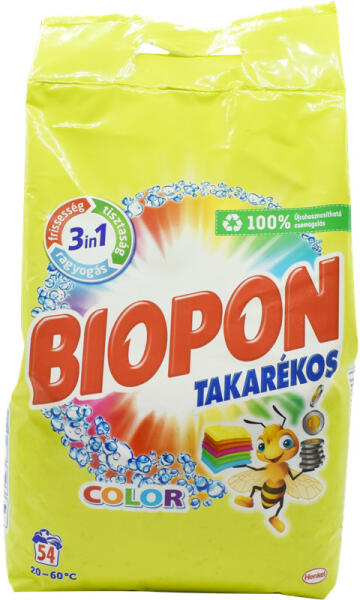 Vásárlás: Biopon Takarékos Color mosópor 3,51 kg (54 mosás) Mosószer,  mosópor árak összehasonlítása, Takarékos Color mosópor 3 51 kg 54 mosás  boltok