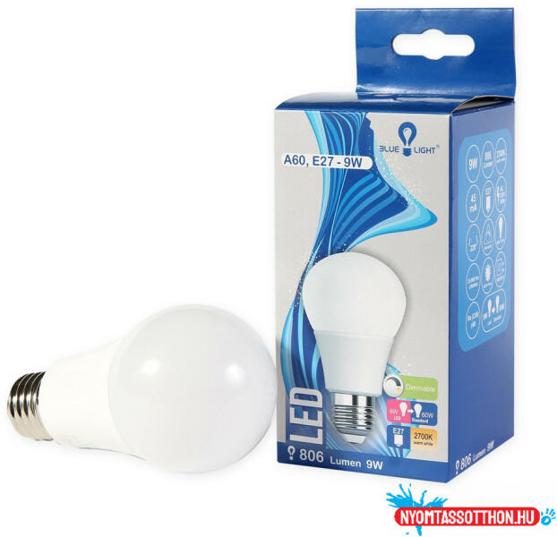 Led 9W E27 806 lm 2700k dimmelhetõ, Blue Light (LEDBL859) - nyomtassotthon