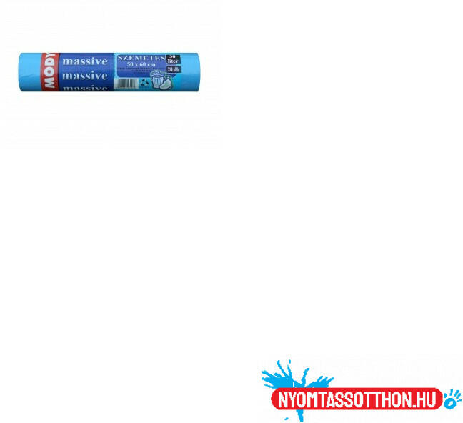 Szemeteszsák 30 liter 50 x 60 cm 20 db/tekercs kék (43855) - nyomtassotthon