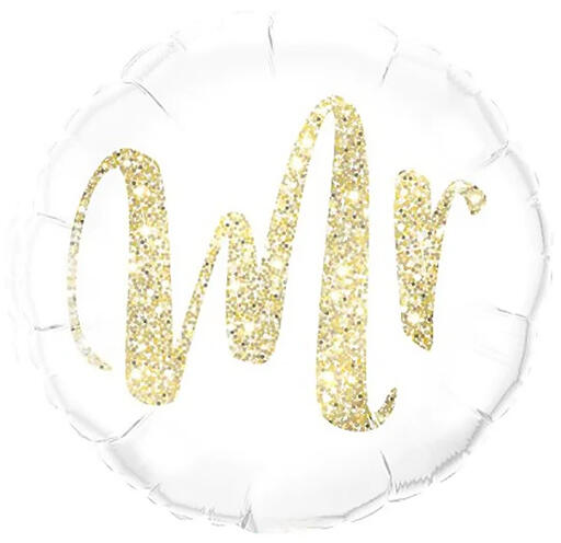 Mr. feliratú glitter gold fólia Lufi, 45 cm