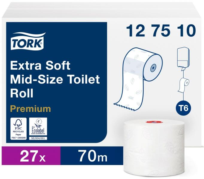 Vásárlás: Tork Extra Soft Mid-Size 3 rétegű T6 27db (127510) WC-papír árak  összehasonlítása, Extra Soft Mid Size 3 rétegű T 6 27 db 127510 boltok