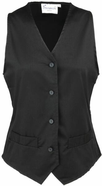 Premier Workwear Vestă ospătar damă horeca - Neagră | XL (PR621-1000145254)  (Îmbracăminte de lucru) - Preturi