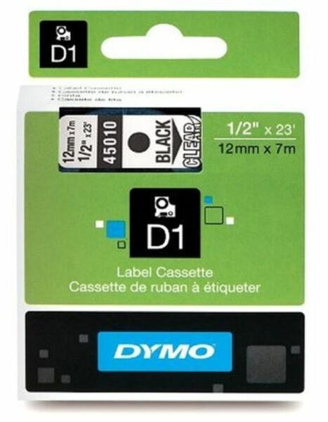 DYMO D1 12mmx7m fekete/áttetsző feliratozógép szalag (NDY0720500) -  mentornet vásárlás, olcsó Toner, festékpatron, festékszalag árak, DYMO D1  12mmx7m fekete/áttetsző feliratozógép szalag (NDY0720500) - mentornet boltok