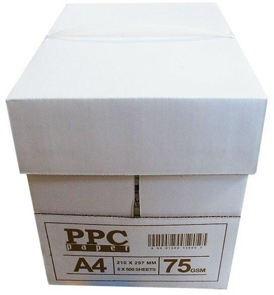Hartie copiator A4, PPC Paper, 75 g/mp, 500 coli/top, 5 topuri/cutie  (PPC475/CUTIE) (Hartie copiator, imprimanta) - Preturi