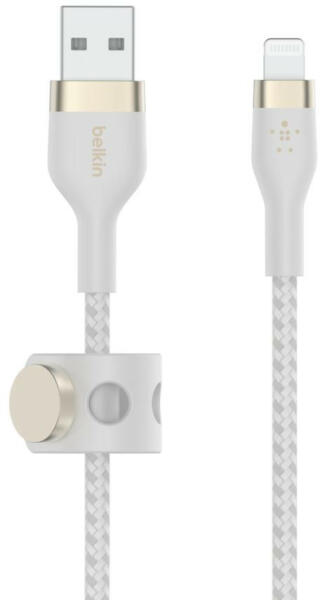 Belkin BOOST CHARGE PRO Flex USB-A - Lightning kábel 1m fehér  (CAA010bt1MWH) - mobilkozpont vásárlás, olcsó Belkin BOOST CHARGE PRO Flex  USB-A - Lightning kábel 1m fehér (CAA010bt1MWH) - mobilkozpont árak, Kábel,