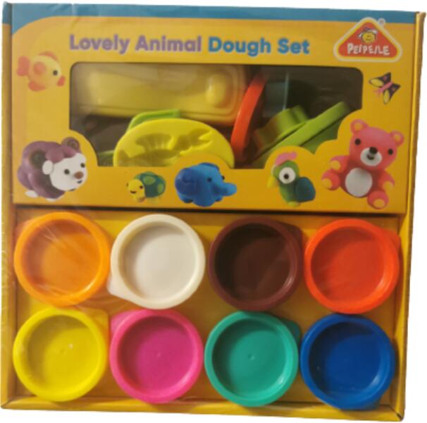 Lovely Animal Dough Set állatos gyurma szett 8 tégely gyurmával