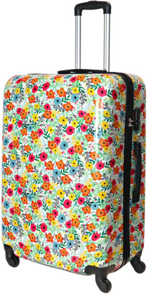 Vásárlás: ORMI Design színes virágos 4 kerekű nagy bőrönd (Design-virag-L)  Bőrönd árak összehasonlítása, Design színes virágos 4 kerekű nagy bőrönd  Design virag L boltok
