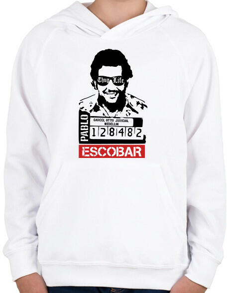 Vásárlás: printfashion Escobar thug life - Gyerek kapucnis pulóver - Fehér  Gyerek pulóver, kardigán árak összehasonlítása, Escobar thug life Gyerek  kapucnis pulóver Fehér boltok