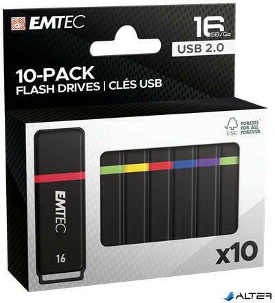K100 Mini Box 16GB USB 2.0 (10-Pack) (ECMMD16GK102P10)