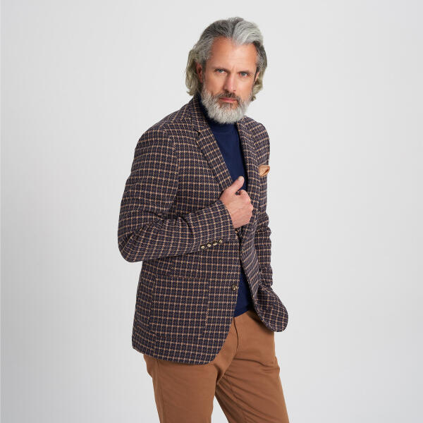 Vásárlás: Willsoor Férfi kötött kabát pepito mintával bézs színben 14936  Öltöny árak összehasonlítása,  Férfikötöttkabátpepitomintávalbézsszínben14936 boltok