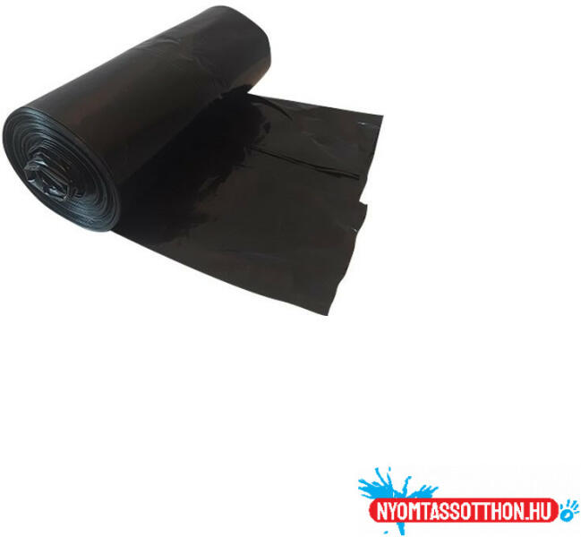 Szemeteszsák 60 liter 60 x 70 cm 20 db/tekercs fekete (43876)