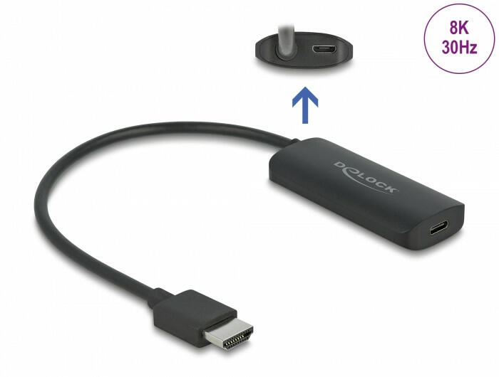 Vásárlás: Delock adapter HDMI-A csatlakozó USB Type-C csatlakozóaljzathoz  (DP Alt mód) 8K (64212) - mobilitcentrum Video adapter árak  összehasonlítása, adapter HDMI A csatlakozó USB Type C csatlakozóaljzathoz  DP Alt mód 8 K