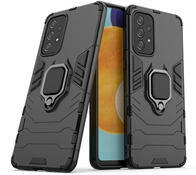 Hurtel Husa Ring Armor tough hybrid case cover + magnetic holder for Samsung  Galaxy A73 black - pcone (Husa telefon mobil) - Preturi