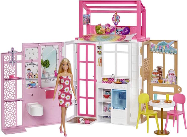 Vásárlás: Mattel Barbie babaház babával - kétszintes, hordozható (HCD48) -  gyerekjatekbolt Barbie baba árak összehasonlítása, Barbie babaház babával  kétszintes hordozható HCD 48 gyerekjatekbolt boltok