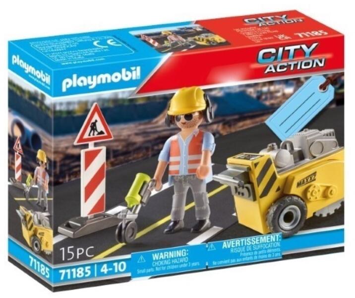 Playmobil Playmobil, City Action, Muncitor in constructii cu masina de  frezat, 71185 (Playmobil) - Preturi
