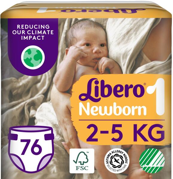 Vásárlás: Libero Newborn 1 2-5 kg 76 db Pelenka árak összehasonlítása,  Newborn 1 2 5 kg 76 db boltok