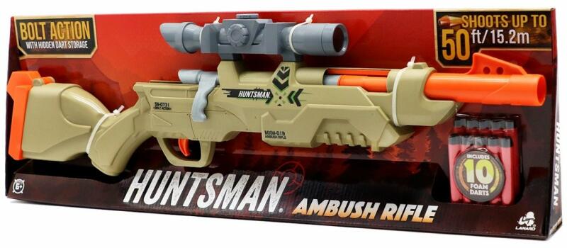 Lanard Toys Pusca Ambush Rifle cu 10 sageti din burete, Huntsman