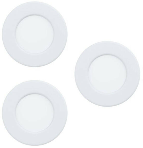 Süllyesztett LED spot lámpa 8, 1 W, melegfehér, fehér színű, három darabos (Fueva) (99135)