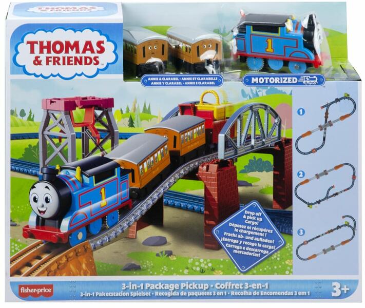 Thomas and Friends Set de joaca, Locomotiva motorizata cu 3 vagoane pe  sine, Thomas and Friends, HGX64 (Jucarie cu telecomanda, masina RC) -  Preturi