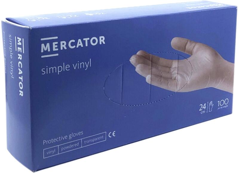 Mercator Medical Manusi unica folosinta vinil pudrate marimea S  transparente 100buc, Mercator (Manusi de protectie) - Preturi