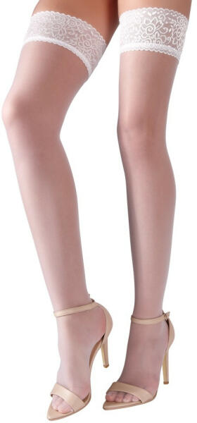 Vásárlás: Cottelli Collection Legwear Hold-up Stockings 2520079 White M  Erotikus harisnya árak összehasonlítása, Legwear Hold up Stockings 2520079  White M boltok