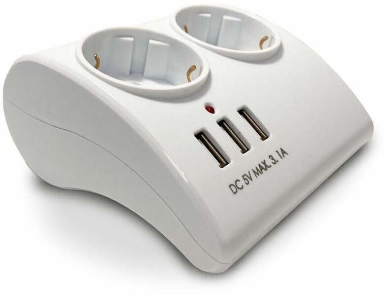 2 Plug + 3 USB 1,5 m (TP1186)