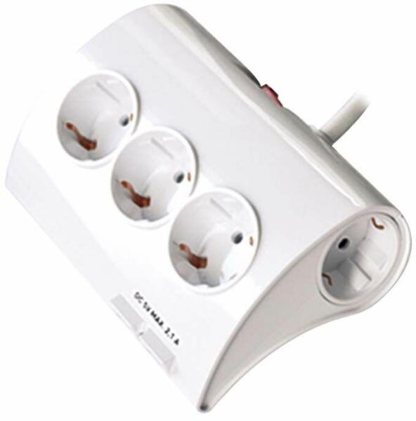5 Plug + 2 USB 1,5 m Switch (TP1223)
